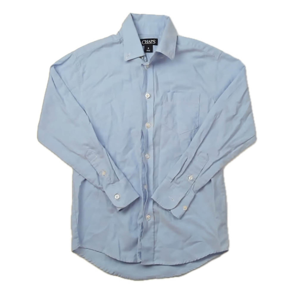 Chaps Boys Blue Button Down Long Sleeve size: 8 Years - Picture 1 of 1